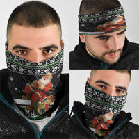 Santa Claus Fishing Christmas Neck Gaiter Xmas Holiday Patterns - Wonder Print Shop