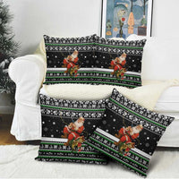 Santa Claus Fishing Christmas Pillow Cover Xmas Holiday Patterns - Wonder Print Shop
