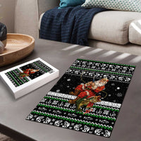Santa Claus Fishing Christmas Puzzle Xmas Holiday Patterns - Wonder Print Shop