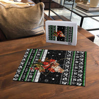 Santa Claus Fishing Christmas Puzzle Xmas Holiday Patterns - Wonder Print Shop