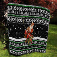Santa Claus Fishing Christmas Quilt Xmas Holiday Patterns - Wonder Print Shop