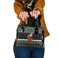 Santa Claus Fishing Christmas Shoulder Handbag Xmas Holiday Patterns - Wonder Print Shop