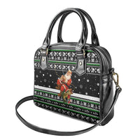 Santa Claus Fishing Christmas Shoulder Handbag Xmas Holiday Patterns - Wonder Print Shop