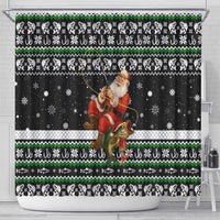 Santa Claus Fishing Christmas Shower Curtain Xmas Holiday Patterns - Wonder Print Shop