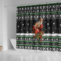 Santa Claus Fishing Christmas Shower Curtain Xmas Holiday Patterns - Wonder Print Shop