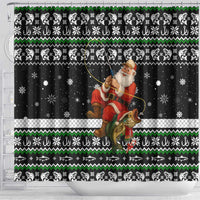 Santa Claus Fishing Christmas Shower Curtain Xmas Holiday Patterns - Wonder Print Shop