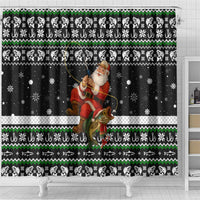 Santa Claus Fishing Christmas Shower Curtain Xmas Holiday Patterns - Wonder Print Shop