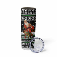 Santa Claus Fishing Christmas Skinny Tumbler Xmas Holiday Patterns - Wonder Print Shop