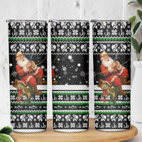 Santa Claus Fishing Christmas Skinny Tumbler Xmas Holiday Patterns - Wonder Print Shop
