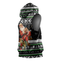 Santa Claus Fishing Christmas Sleeveless Hoodie Xmas Holiday Patterns - Wonder Print Shop