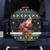 Santa Claus Fishing Christmas Spare Tire Cover Xmas Holiday Patterns - Wonder Print Shop