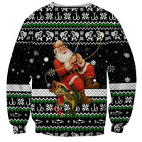Santa Claus Fishing Christmas Sweatshirt Xmas Holiday Patterns - Wonder Print Shop
