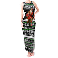 Santa Claus Fishing Christmas Tank Maxi Dress Xmas Holiday Patterns - Wonder Print Shop