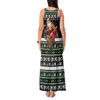 Santa Claus Fishing Christmas Tank Maxi Dress Xmas Holiday Patterns - Wonder Print Shop