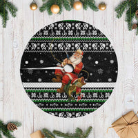Santa Claus Fishing Christmas Tree Skirt Xmas Holiday Patterns - Wonder Print Shop