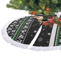 Santa Claus Fishing Christmas Tree Skirt Xmas Holiday Patterns - Wonder Print Shop