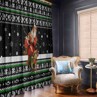 Santa Claus Fishing Christmas Window Curtain Xmas Holiday Patterns - Wonder Print Shop