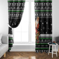 Santa Claus Fishing Christmas Window Curtain Xmas Holiday Patterns - Wonder Print Shop