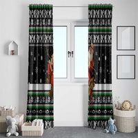 Santa Claus Fishing Christmas Window Curtain Xmas Holiday Patterns - Wonder Print Shop