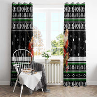Santa Claus Fishing Christmas Window Curtain Xmas Holiday Patterns - Wonder Print Shop