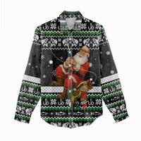Santa Claus Fishing Christmas Women Casual Shirt Xmas Holiday Patterns - Wonder Print Shop