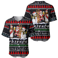 Santa Claus Jesus Friend of Christmas Baseball Jersey Xmas Holiday Patterns - Wonder Print Shop