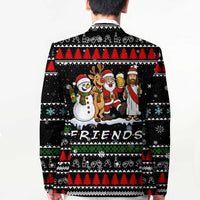 Santa Claus Jesus Friend of Christmas Blazer Xmas Holiday Patterns - Wonder Print Shop