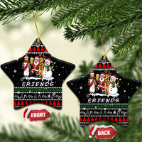 Santa Claus Jesus Friend of Christmas Ceramic Ornament Xmas Holiday Patterns - Wonder Print Shop