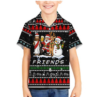 Santa Claus Jesus Friend of Christmas Family Matching Mermaid Dress and Hawaiian Shirt Xmas Holiday Patterns - Wonder Print Shop