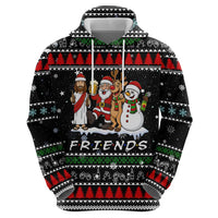 Santa Claus Jesus Friend of Christmas Hoodie Xmas Holiday Patterns - Wonder Print Shop