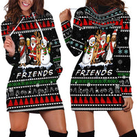 Santa Claus Jesus Friend of Christmas Hoodie Dress Xmas Holiday Patterns - Wonder Print Shop