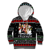 Santa Claus Jesus Friend of Christmas Kid Hoodie Xmas Holiday Patterns - Wonder Print Shop