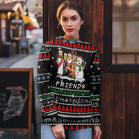 Santa Claus Jesus Friend of Christmas Ugly Christmas Sweater Xmas Holiday Patterns - Wonder Print Shop