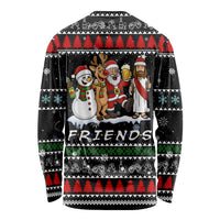 Santa Claus Jesus Friend of Christmas Long Sleeve Shirt Xmas Holiday Patterns - Wonder Print Shop