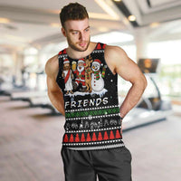 Santa Claus Jesus Friend of Christmas Men Tank Top Xmas Holiday Patterns - Wonder Print Shop