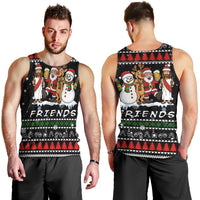 Santa Claus Jesus Friend of Christmas Men Tank Top Xmas Holiday Patterns - Wonder Print Shop