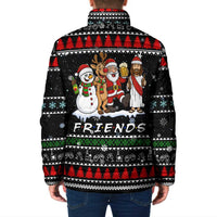 Santa Claus Jesus Friend of Christmas Padded Jacket Xmas Holiday Patterns - Wonder Print Shop