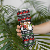 Santa Claus Jesus Friend of Christmas Skinny Tumbler Xmas Holiday Patterns - Wonder Print Shop