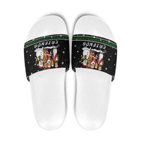 Santa Claus Jesus Friend of Christmas Slide Sandals Xmas Holiday Patterns - Wonder Print Shop