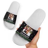 Santa Claus Jesus Friend of Christmas Slide Sandals Xmas Holiday Patterns - Wonder Print Shop