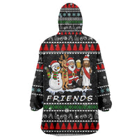 Santa Claus Jesus Friend of Christmas Wearable Blanket Hoodie Xmas Holiday Patterns - Wonder Print Shop