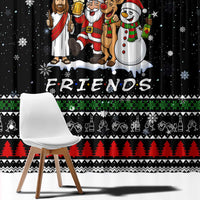 Santa Claus Jesus Friend of Christmas Window Curtain Xmas Holiday Patterns - Wonder Print Shop