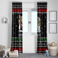Santa Claus Jesus Friend of Christmas Window Curtain Xmas Holiday Patterns - Wonder Print Shop