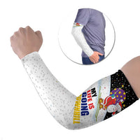 Santa Claus Ski My Life Is Going Downhill Christmas Arm Sleeves Xmas Holiday Patterns - Wonder Print Shop