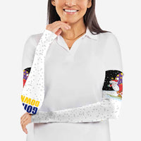 Santa Claus Ski My Life Is Going Downhill Christmas Arm Sleeves Xmas Holiday Patterns - Wonder Print Shop