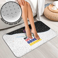 Santa Claus Ski My Life Is Going Downhill Christmas Bathroom Set Xmas Holiday Patterns - Wonder Print Shop