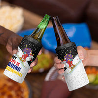 Santa Claus Ski My Life Is Going Downhill Christmas 4 in 1 Can Cooler Tumbler Xmas Holiday Patterns - Wonder Print Shop