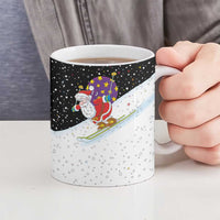 Santa Claus Ski My Life Is Going Downhill Christmas Ceramic Mug Xmas Holiday Patterns - Wonder Print Shop
