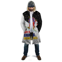 Santa Claus Ski My Life Is Going Downhill Christmas Cloak Xmas Holiday Patterns - Wonder Print Shop
