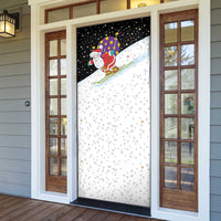 Santa Claus Ski My Life Is Going Downhill Christmas Door Cover Xmas Holiday Patterns - Wonder Print Shop
